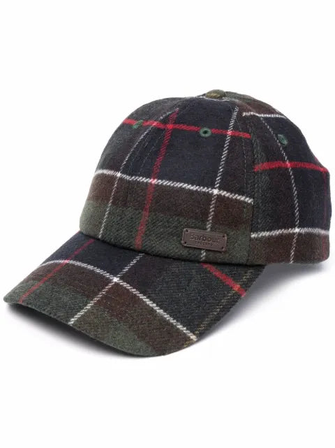Barbour tartan baseball cap