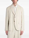 Maison Kitsuné logo-patch single-breasted tailored blazer