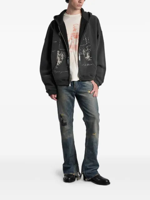 Enfants Riches Déprimés graphic-print zip-up hoodie
