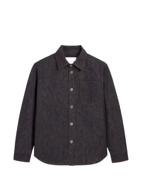 AMI Paris cotton overshirt with Ami de Coeur