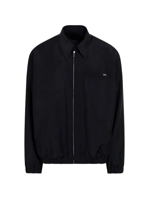 Prada zip-up logo-patch jacket