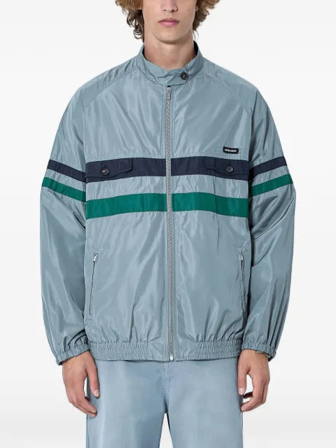 Miu Miu striped zip-front jacket