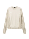 FIVE CM cable-knit panelled sweater