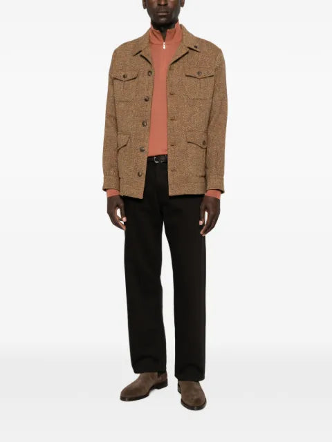 Gran Sasso herringbone-pattern wool jacket