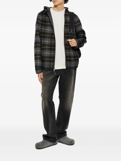 Woolrich check-pattern hooded jacket