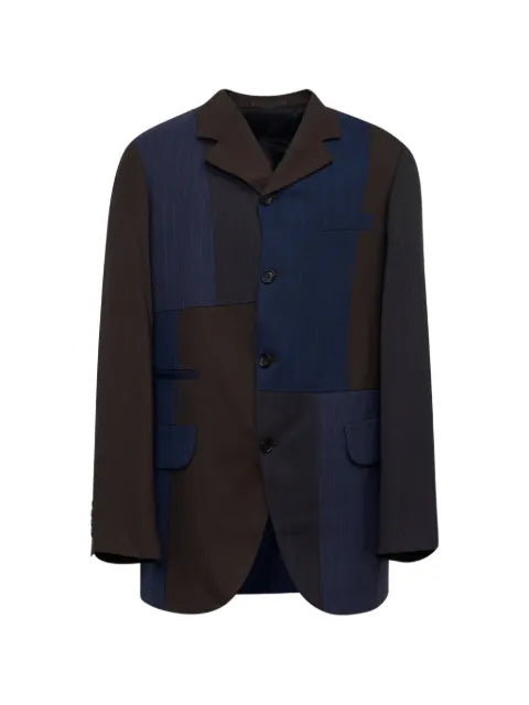 Comme des Garçons Homme Deux patchwork pinstriped jacket