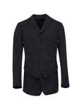 Comme des Garçons Homme Deux Dobby pinstripe-pattern zip-detail blazer