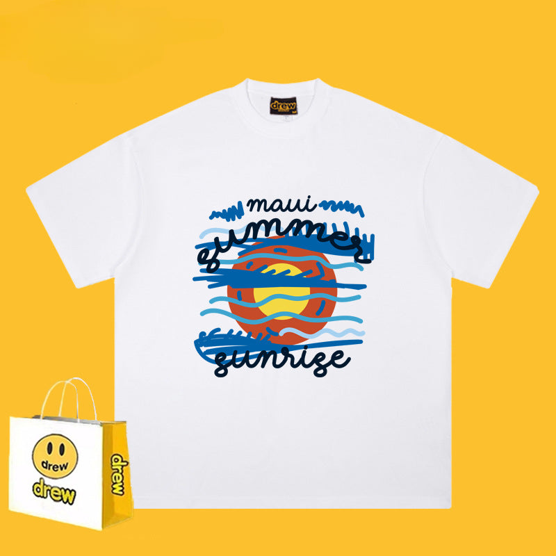 Drew T-shirts Face Graffiti Printing