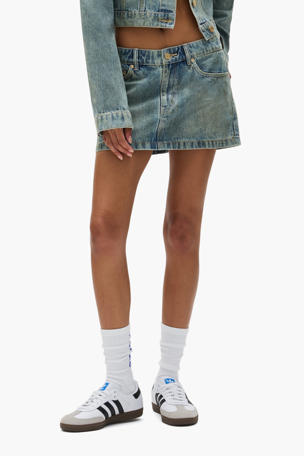 Tiled Overlay Mini Skirt