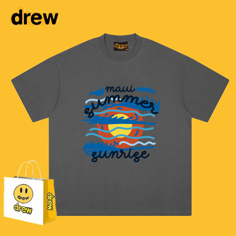 Drew T-shirts Face Graffiti Printing