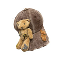 Vintage Washed Plush Bear Cross Rhinestone Baseball Cap Y2K Streetwear