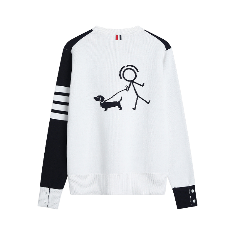 Unisex Stickman Dog Walking Sweater