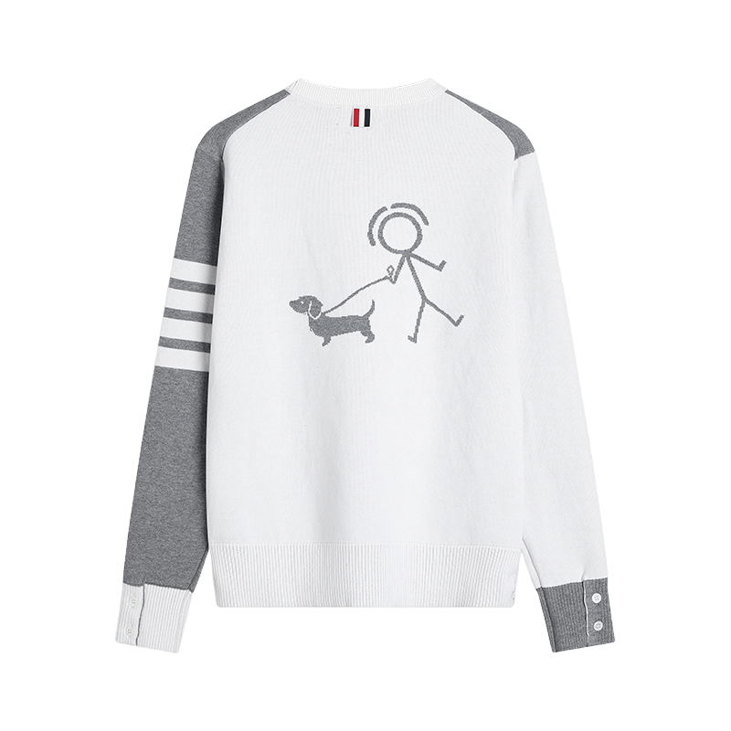 Unisex Stickman Dog Walking Sweater