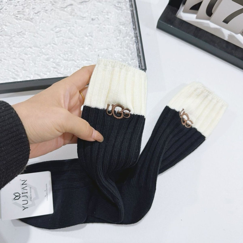 UGG Cotton Ribbed Crew Sock Set