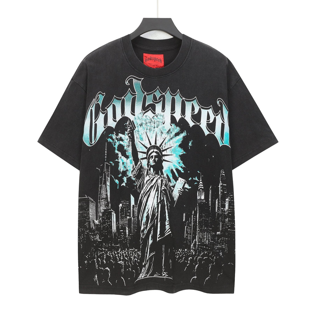 Godspeed Statue City Graphic T-Shirt