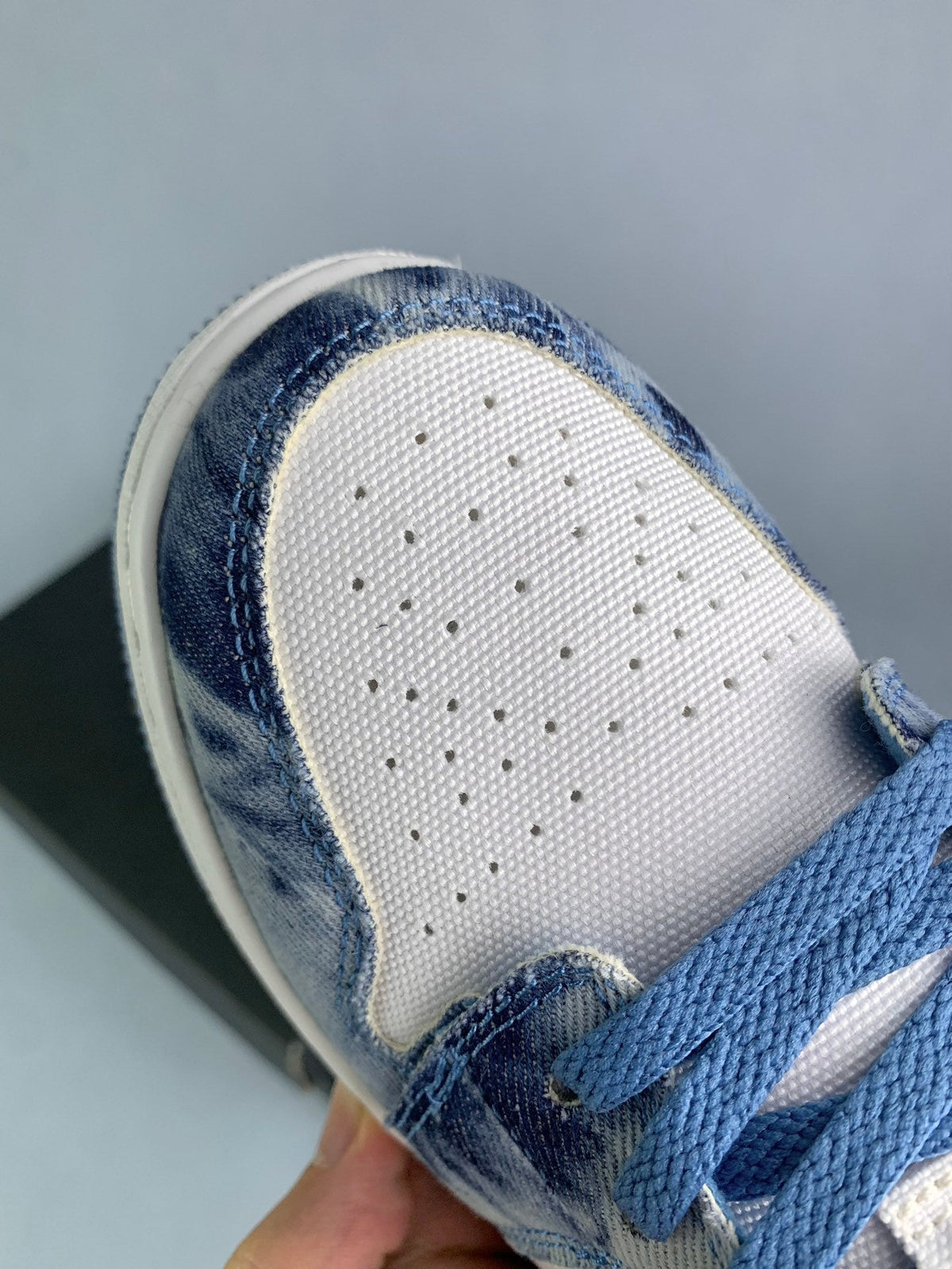 Air Jordan 1 Low Washed Denim White/Blue Unisex Sneakers DM8947-100